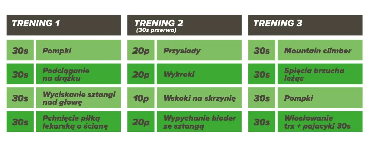 przykładowy obwód treningowy diagram