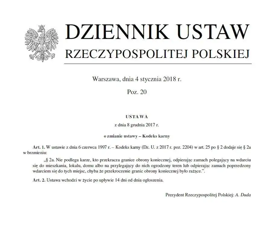 kodeks karny obrona konieczna